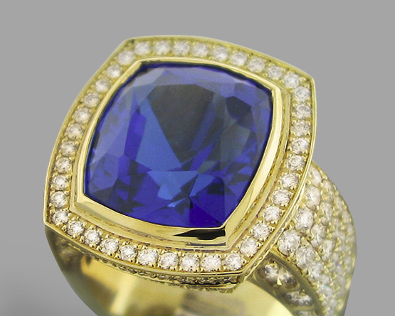 Men’s Sapphire and Diamond Ring
